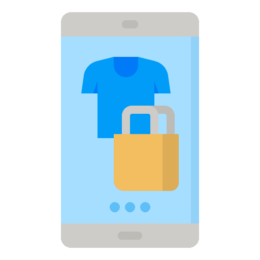 Shopping online clothes online shop mobile app icon