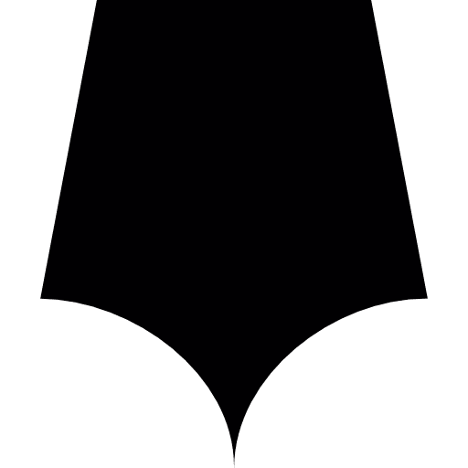 Pentagonal dark shape silhouette black polygons icon