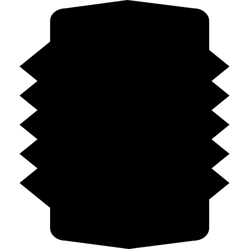 Rectangle with jagged sides rectangles weapons teeth icon