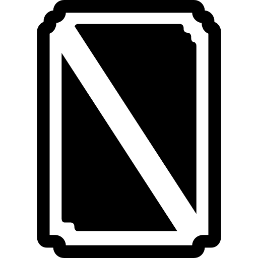 Rectangular shield with diagonal white detail rectangular shapes rectangle icon