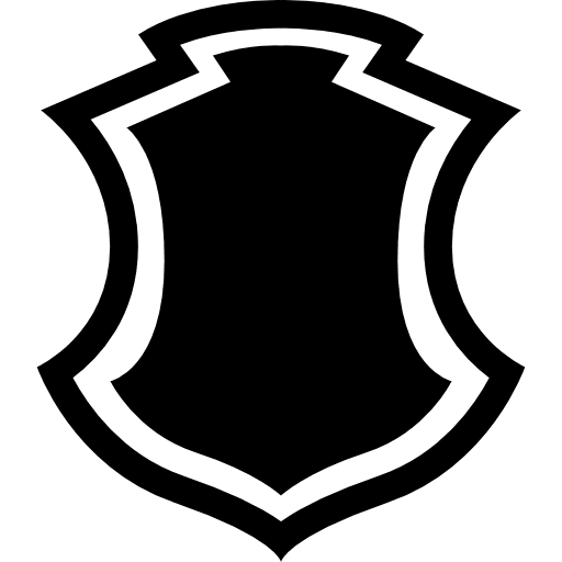 Shield shape with border shields durable border icon