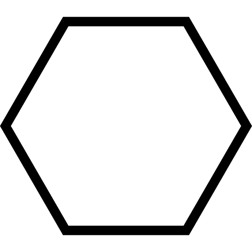 Hexagon geometrical shape outline outlined hexagon geometric shape icon