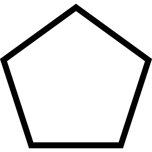 Pentagon outline shape shapes geometric shape geometric figure icon