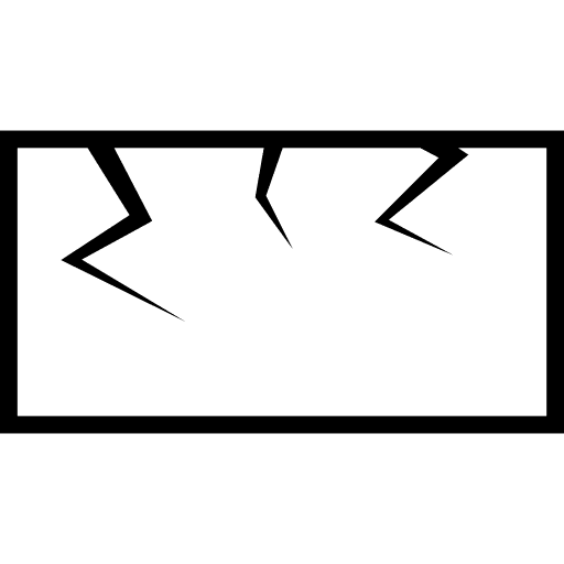 Screen with cracks cracked monitor monitor outline icon