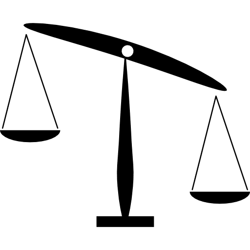 Balancing scale variant inequality balancing scale tools and utensils icon