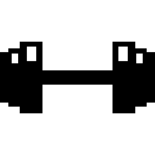 Dumbbell pixel variant gym weights tools and utensils icon