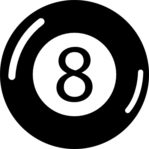 Eight ball billiards eight billiards sports icon