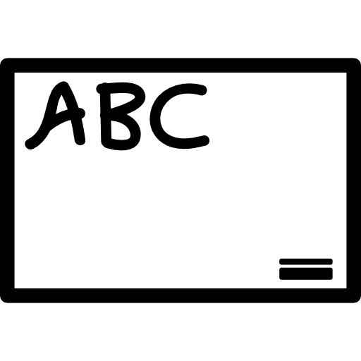Blackboard with letters abc blackboard education board icon