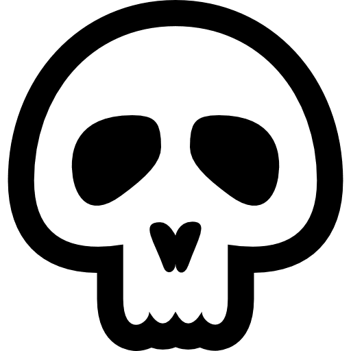 Skull bones kill skull people icon