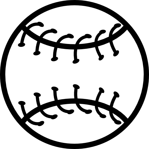 Baseball ball outline ball outline baseball baseball gear icon