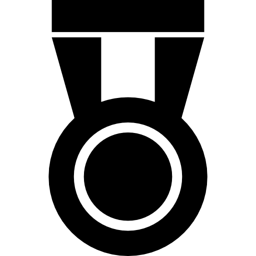 Medal with small ribbon award medal ribbon medal icon