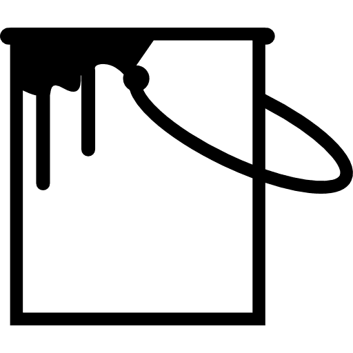 Paint bucket with paint mess paint bucket painting icon