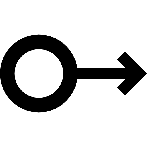 Circle outline of small size connected to arrow pointing to the right circle outline right arrow circle icon