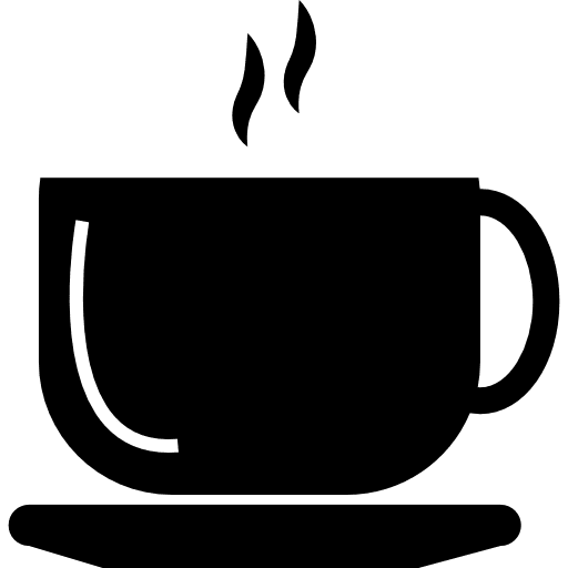 Cup of hot drink on saucer cup and saucer food hot cup icon