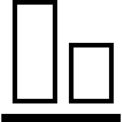 Object alignment at the bottom alignment adjustment bottom icon