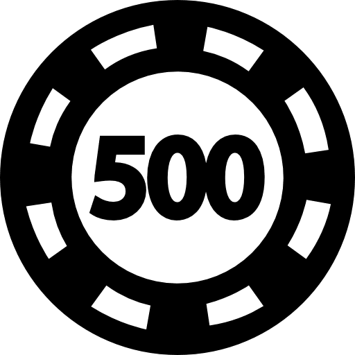 Poker chip worth 500 poker chip 500 icon