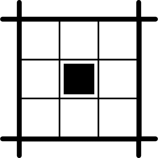 Center square selected in layout grid center squares grid icon