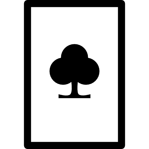 Playing card with clubs club playing cards clubs icon