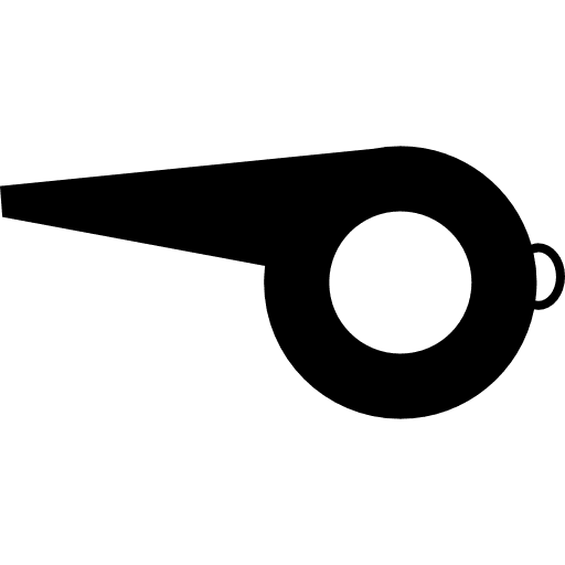 Whistle variant with pointed tip whistle whistle tool whistles icon