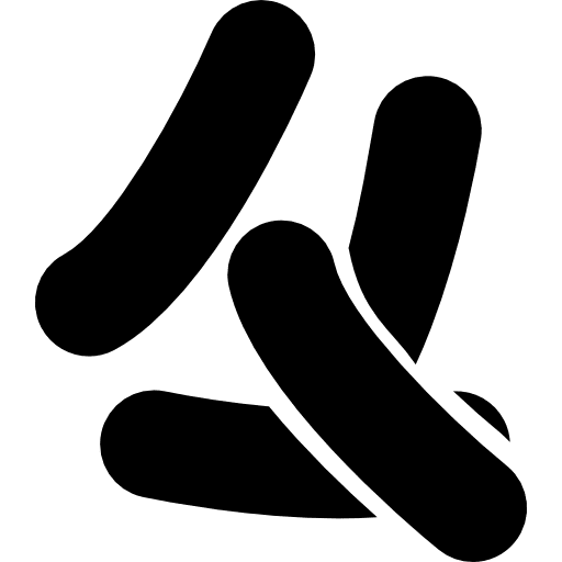 Bacteria science bacterias shape icon