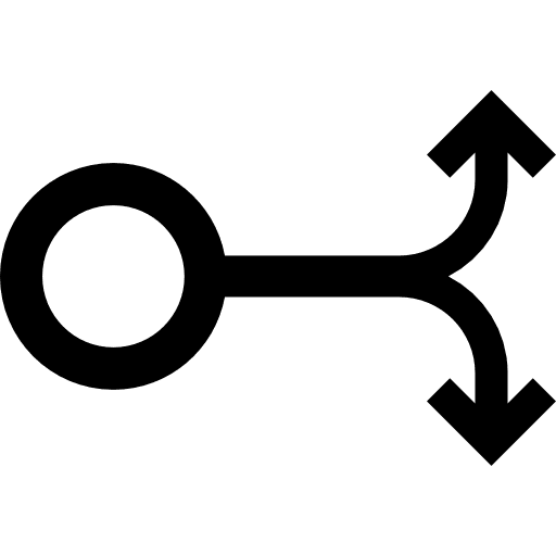 Fork graphic shapes graphic arrows icon
