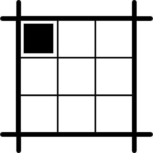 Boxed layout with mark on the northwest direction layout interface northwest icon