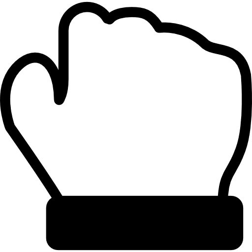 Hand count zero symbology zero count icon