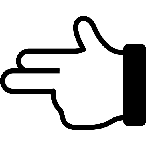 Hand resembling a gun gesture finger fingers gun icon