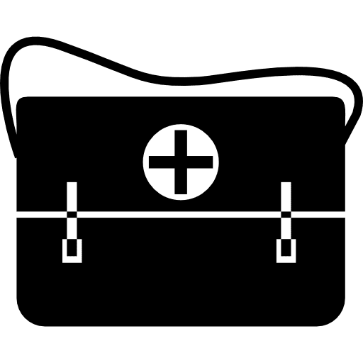 Medical bag bag handbag symbology icon