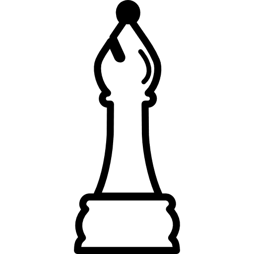 Bishop chess piece outline chess game chess pieces bishop icon