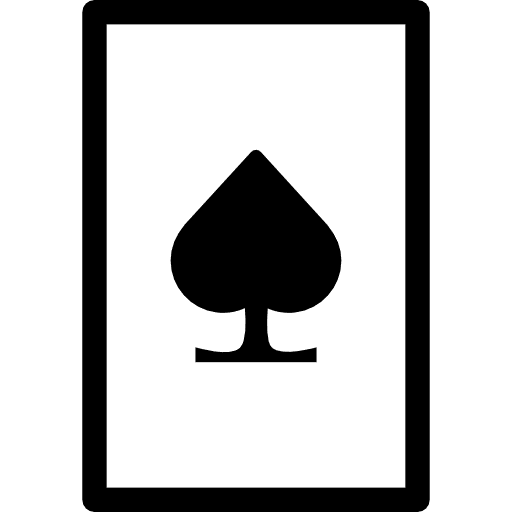 Spade on playing card cards spades spade icon