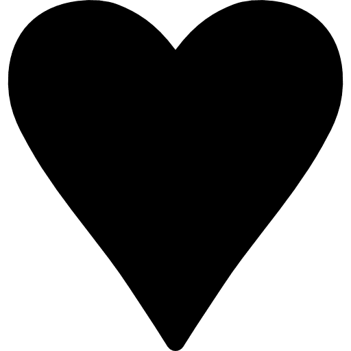 Black heart love symbol shapes emotions shape icon