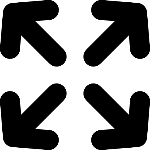 Four arrows interface symbol to maximize size maximize expand arrows icon