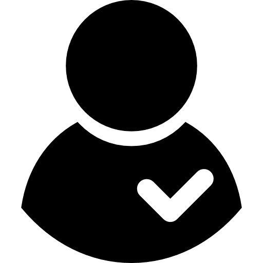 User check interface symbol assign sign active user icon