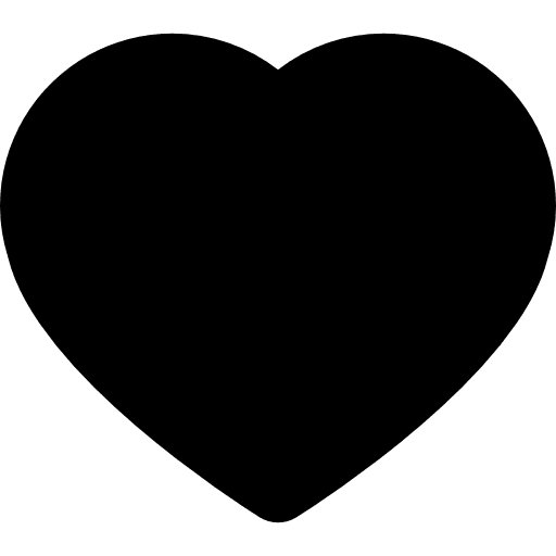 Heart black shape symbol heart black universal icons icon