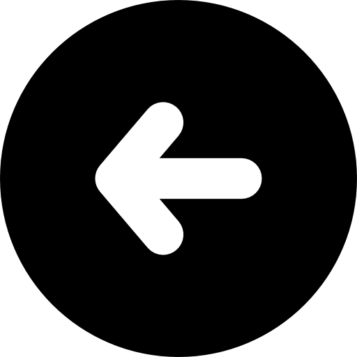 Left arrow symbol in a circle left arrow reverse before icon