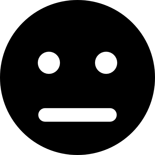 Straight face faces interface symbol icon