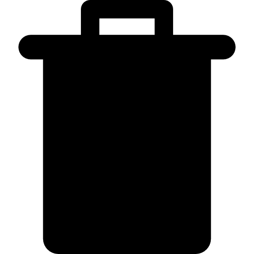 Trash black shape trash recycle bin symbol icon