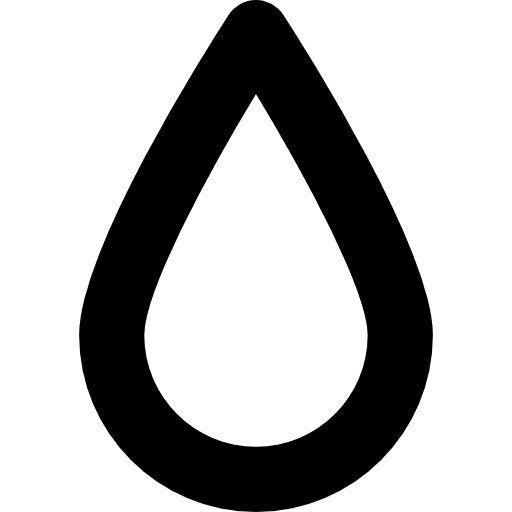 Water drop shape outline waterdrop raindrop drop leaf table icon