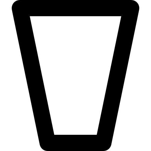 Empty glass outline glasses outline empty icon