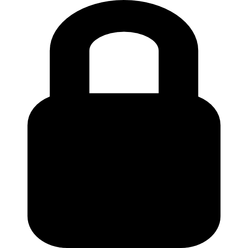 Lock rectangular padlock shape security black lock icon