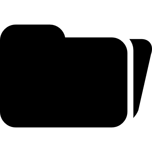 Open black folder interface symbol folders tool folder icon