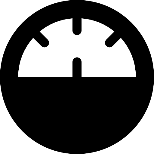 Speedometer circular tool symbol for speed control on vehicles mileage speedometers symbol icon