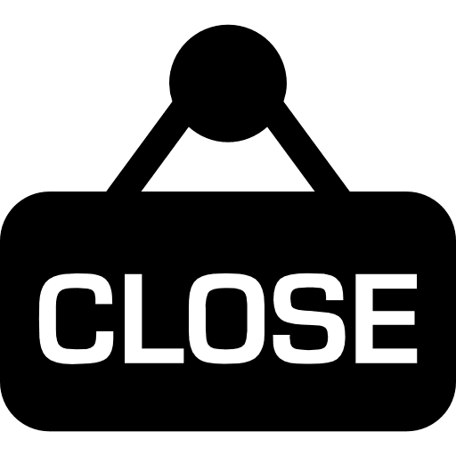 Close hanging signal for commerce sign signal commercial icon