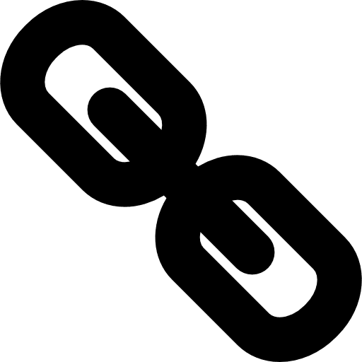 Link interface symbol diagonal chain symbol icon