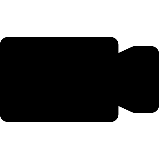 Movie camera silhouette video tools filming icon