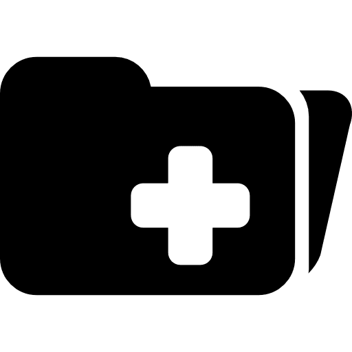 Open folder with plus sign add folder folders icon