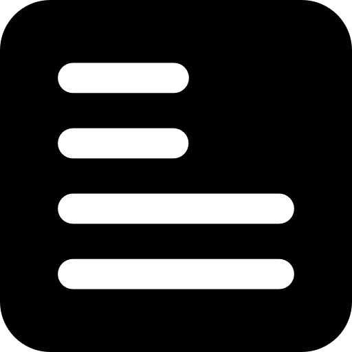 Document rounded square interface symbol with text lines square document file icon