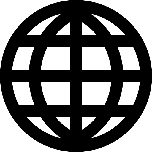 Global interface symbol of earth grid globe planet international icon