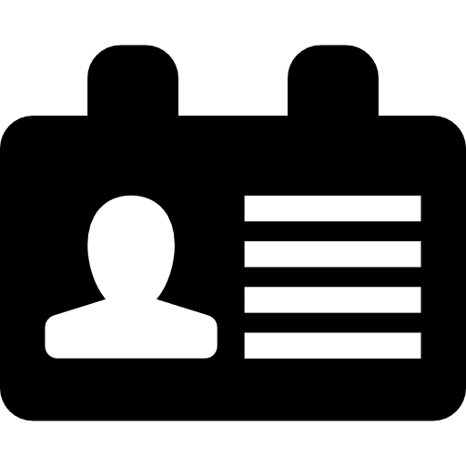 Id card interface symbol id cards card cards icon